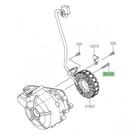 Vis M6x30 fixation alternateur Kawasaki Versys-X 300 (2017-2018) | Réf. 921540962