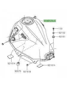 Réservoir d'essence Kawasaki Versys-X 300 (2017-2018)