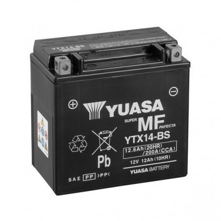 Batterie Yuasa YTX14-BS moto Kawasaki