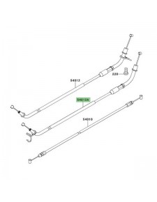 Câble d'ouverture des gaz Kawasaki GTR 1400 (2008-2016) | Réf. 540120223