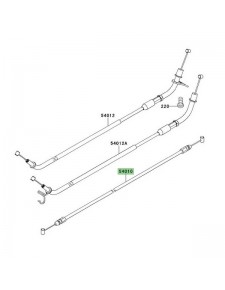 Câble de fermeture de selle Kawasaki GTR 1400 (2008-2016) | Réf. 540100066