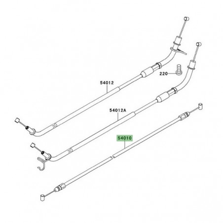Câble de fermeture de selle Kawasaki GTR 1400 (2008-2016) | Réf. 540100066