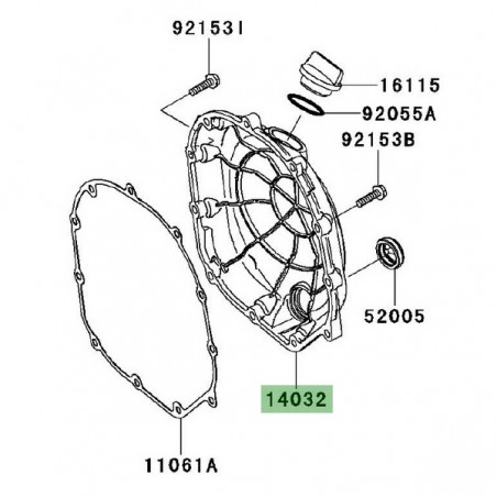 Carter d'embrayage d'origine Kawasaki 140320570 | Moto Shop 35