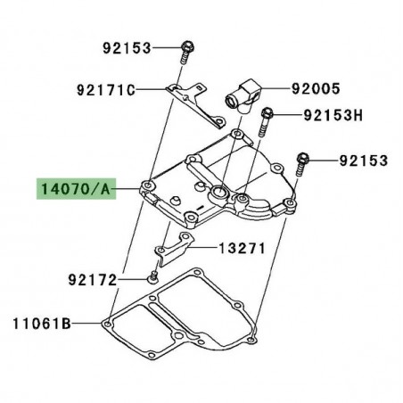 Carter de reniflard d'huile Kawasaki GTR 1400 (2008-2009) | Réf. 140700003 - 140700004