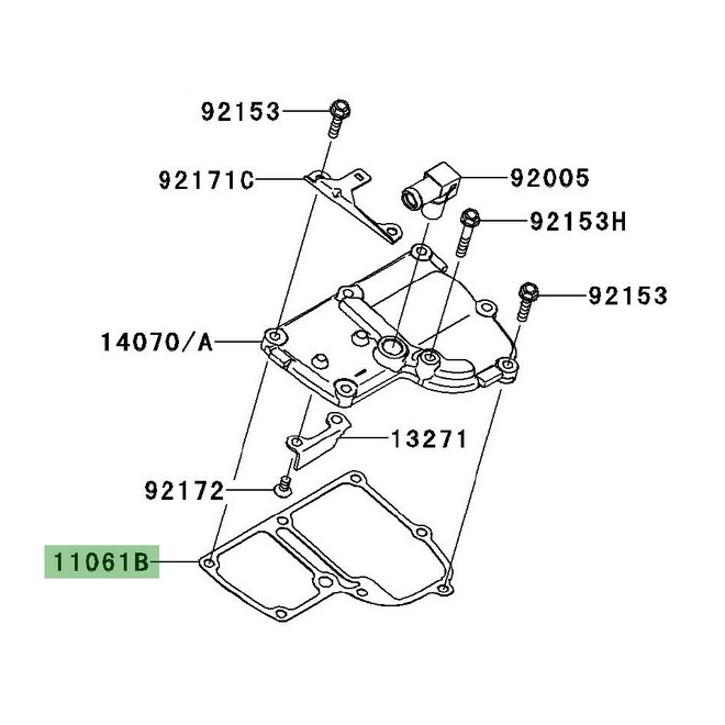 Joint carter de reniflard d'huile Kawasaki GTR 1400 (2008-2016) | Réf. 110610808