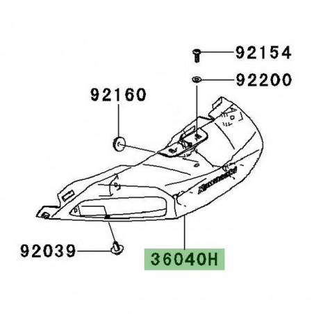 Entourage clignotants arrière Kawasaki GTR 1400 (2008-2016) | Réf. 360400060
