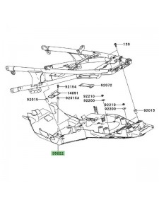 Passage de roue arrière Kawasaki GTR 1400 (2008-2016) | Réf. 350220048