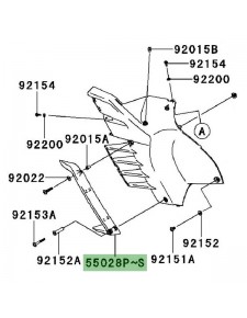 Déflecteur flanc de carénage gauche Kawasaki GTR 1400 (2008-2009) | Moto Shop 35