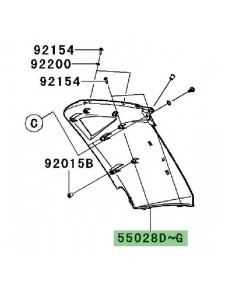 Flanc de carénage droit peint Kawasaki GTR 1400 (2008-2009) | Moto Shop 35