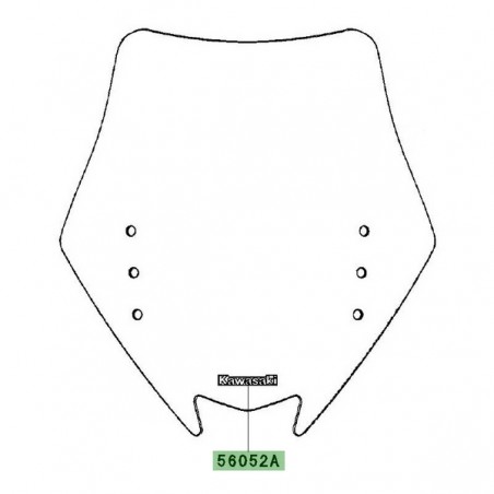 Autocollant "Kawasaki" pare-brise Kawasaki GTR 1400 (2008-2009) | Réf. 560520819