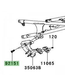 Vis fixation platine repose-pied arrière Kawasaki GTR 1400 (2008-2016)