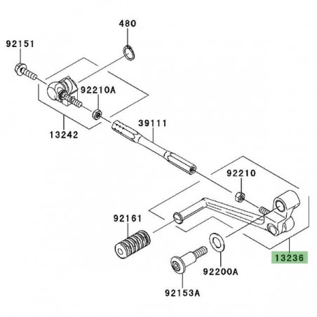 Sélecteur de vitesse Kawasaki GTR 1400 (2008-2016) | Réf. 132360078