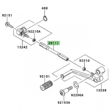 Tige de sélecteur Kawasaki GTR 1400 (2008-2016) | Réf. 391110034