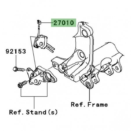 Contacteur de béquille latérale Kawasaki 270100064 | Moto Shop 35