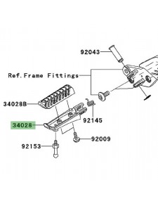 Repose-pied avant gauche Kawasaki GTR 1400 (2008-2016) | Réf. 340280031