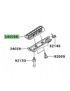 Caoutchouc repose-pieds avant Kawasaki 340280033 | Moto Shop 35