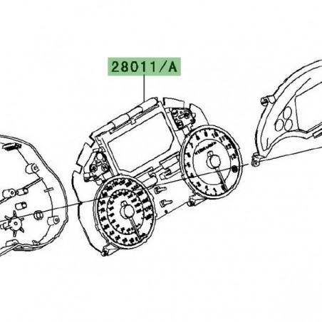 Compteur seul Kawasaki GTR 1400 (2008-2009) | Réf. 280110078