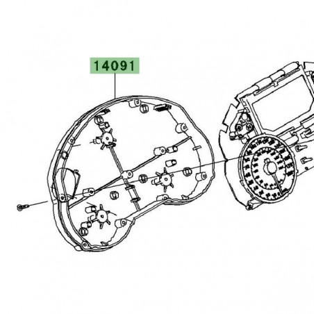 Dessous de compteur Kawasaki 140910546 | Moto Shop 35
