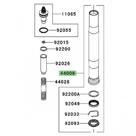 Fourreau de fourche Kawasaki GTR 1400 (2008-2009) | Réf. 440080033KX