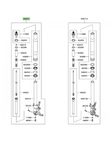 Bras de fourche gauche Kawasaki GTR 1400 (2008-2009) | Réf. 440715054