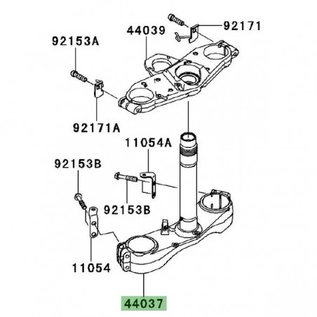 Té de fourche inférieur Kawasaki GTR 1400 (2008-2016) | Réf. 440370061