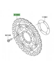 Disque de frein avant Kawasaki 4108001025C | Moto Shop 35