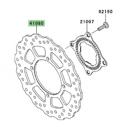 Disque de frein arrière Kawasaki GTR 1400 (2008-2016) | Réf. 410800106
