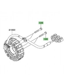 Vis de fixation M6x40 Kawasaki 120CA0640 | Moto Shop 35