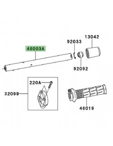 Demi-guidon droit Kawasaki GTR 1400 (2008-2016) | Réf. 460030177
