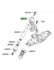 Support demi-guidon gauche Kawasaki GTR 1400 (2008-2009) | Réf. 460120086458