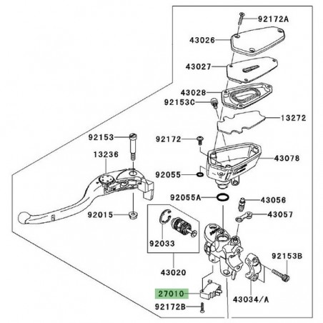 Contacteur d'embrayage d'origine Kawasaki 270100051 | Moto Shop 35