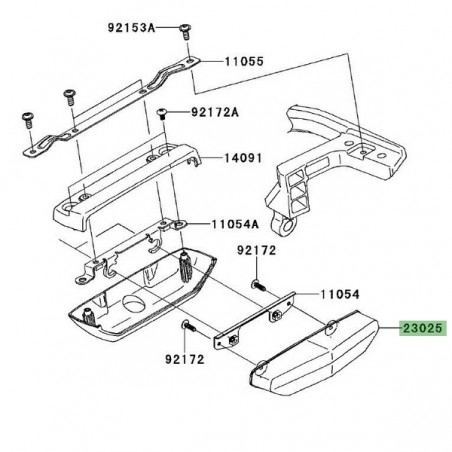 Feu arrière Kawasaki GTR 1400 (2008-2016) | Réf. 230250035