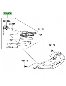 Clignotant arrière gauche Kawasaki GTR 1400 (2008-2016) | Réf. 230400079