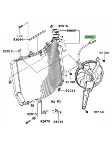 Radiateur d'eau Kawasaki 390610107 | Moto Shop 35