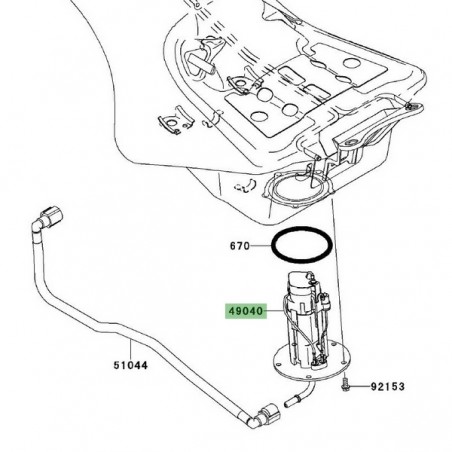 Pompe à essence d'origine Kawasaki 490400024 | Moto Shop 35