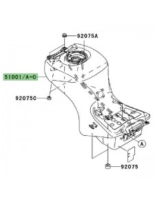 Réservoir d'essence Kawasaki GTR 1400 (2008-2009) | Moto Shop 35