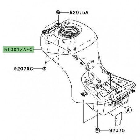 Réservoir d'essence Kawasaki GTR 1400 (2008-2009) | Moto Shop 35