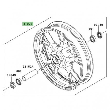 Jante avant Kawasaki GTR 1400 (2008-2009) | Réf. 410730759795