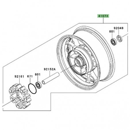 Jante arrière Kawasaki GTR 1400 (2008-2009) | Réf. 410730594795