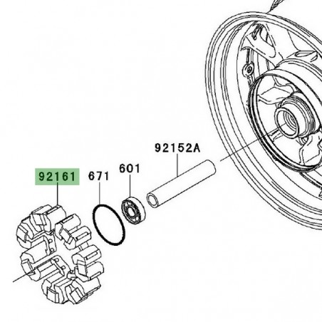 Amortisseur de couple Kawasaki GTR 1400 (2008-2016) | Réf. 921610409