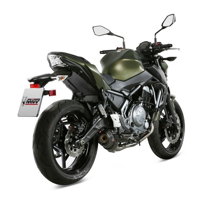 Ligne complète MIVV Oval Carbone Kawasaki Z650 (2017-2023) | Réf. K.044.L3C