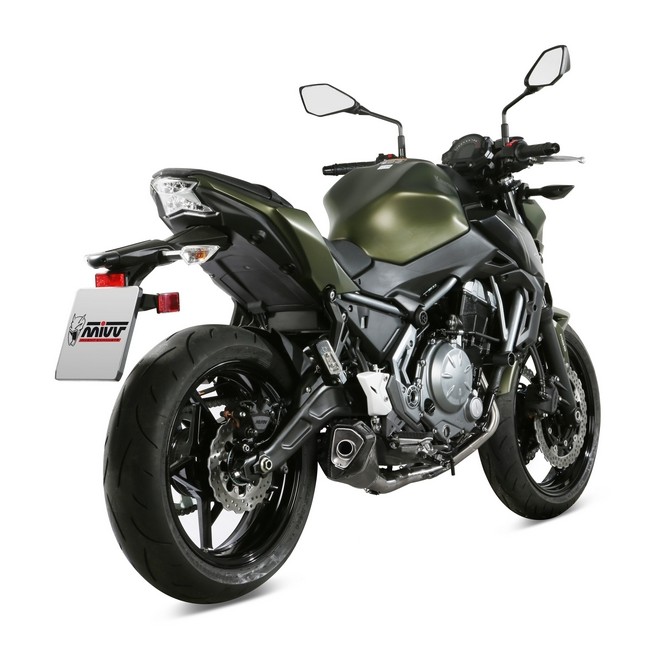 Ligne complète MIVV Delta Race Inox noir Kawasaki Z650 (2017-2023) | Réf. K.044.LDRB