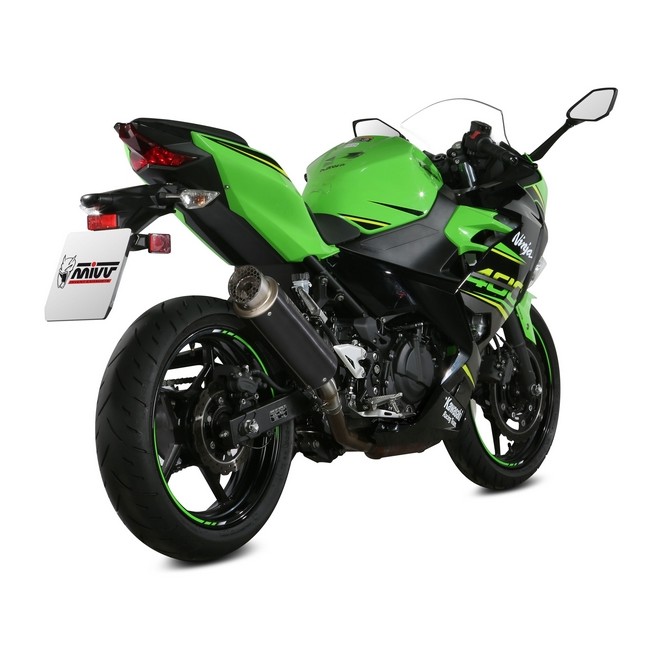 Silencieux MIVV GP Pro Inox noir Kawasaki Ninja 400 (2018-2020) | Réf. K.047.LXBP