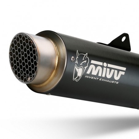 Silencieux MIVV GP Pro Inox Noir Kawasaki Ninja 125 (2019-2024) | Réf. K.048.LXBP