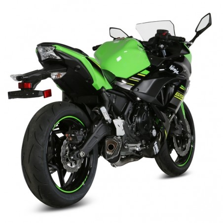 Ligne complète MIVV Delta Race Inox noir Kawasaki Ninja 650 (2017-2023) | Réf. K.044.LDRB