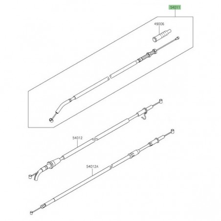 Câble d'embrayage Kawasaki Ninja 400 (2018-2020) | Réf. 540110627