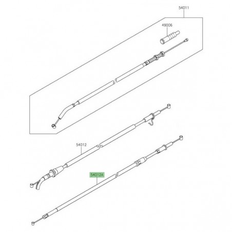 Câble de fermeture des gaz Kawasaki Ninja 400 (2018-2020) | Moto Shop 35