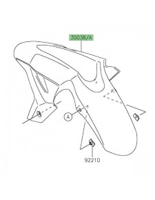 Garde-boue avant Kawasaki Ninja 400 (2018-2020)