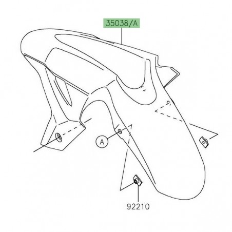 Garde-boue avant peint Kawasaki Ninja 400 (2018-2020) | Moto Shop 35