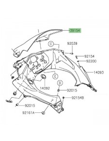 Bulle d'origine Kawasaki Ninja 400 (2018-2020) | Réf. 391540369